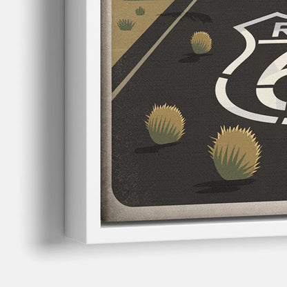 Springfield Route 66 - Close-Up White Frame Canvas