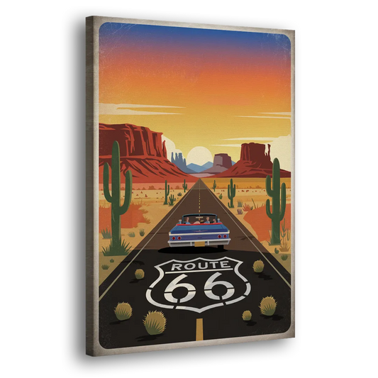 Springfield Route 66 Side - Canvas Wall Art