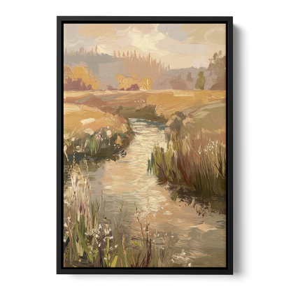 Springfield Scenic River View Front - Black Canvas Wall Art