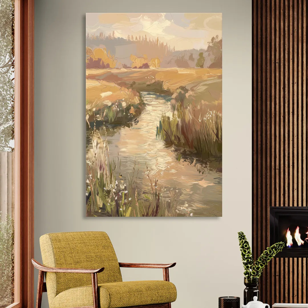 Springfield Scenic River View Sitting Room - Canvas Wall Art