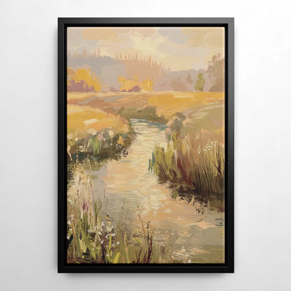 Springfield Scenic River View - Black Frame Canvas