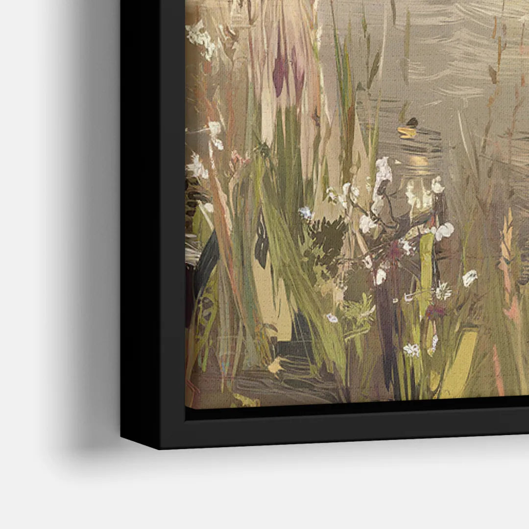 Springfield Scenic River View - Close-Up Black Frame Canvas