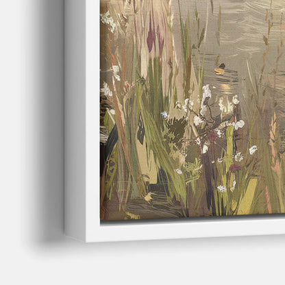 Springfield Scenic River View - Close-Up White Frame Canvas