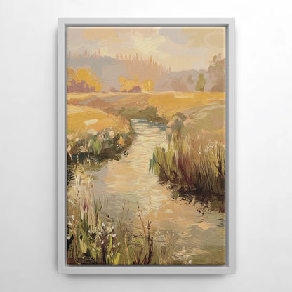 Springfield Scenic River View - White Frame Canvas