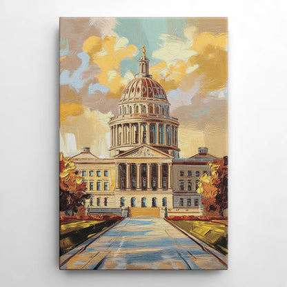 Springfield State Capitol - Canvas Wall Art