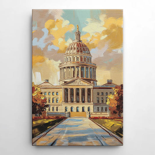 Springfield State Capitol - Canvas Wall Art