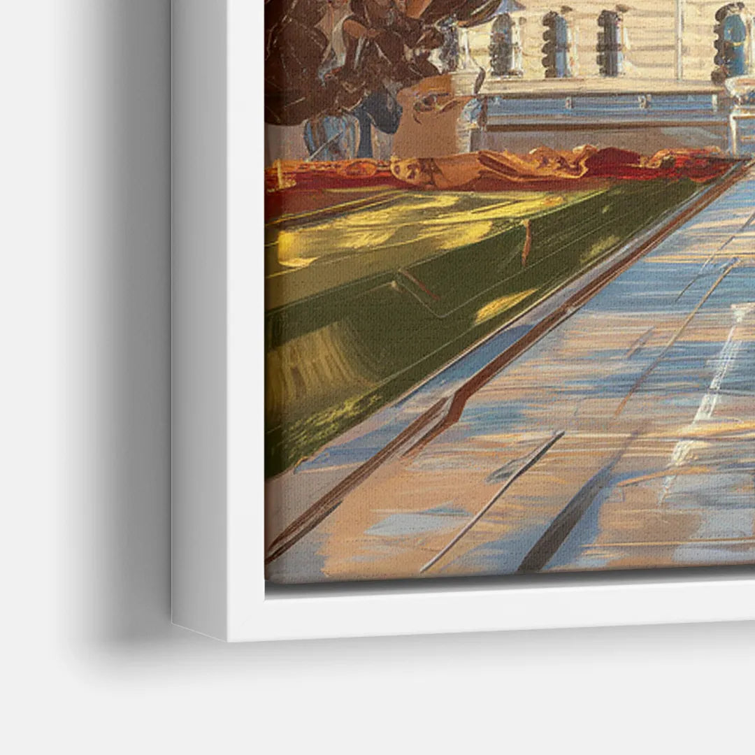 Springfield State Capitol - Close-Up White Frame Canvas