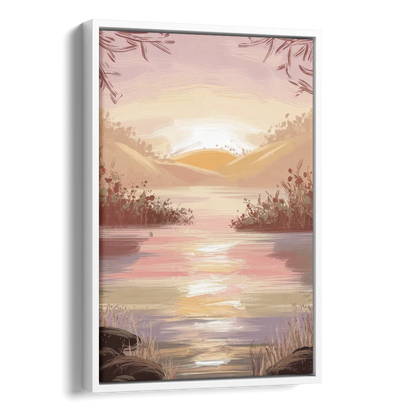 Springfield Sunrise Landscape Side - White Canvas Wall Art