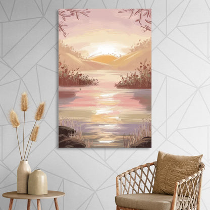 Springfield Sunrise Landscape Living Room - Canvas Wall Art