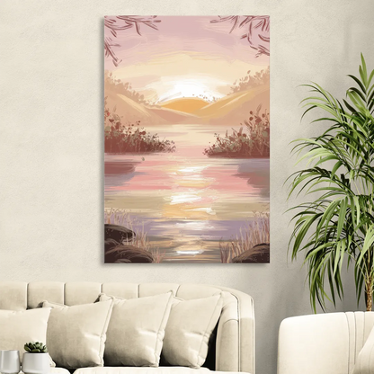 Springfield Sunrise Landscape Sitting Room - Canvas Wall Art