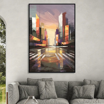Springfield Urban Vibes Living Room - Black Canvas Wall Art