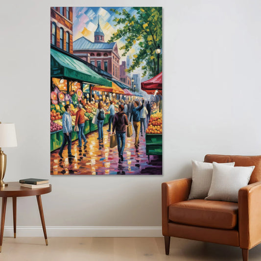 St Lawrence Market Scene - Canvas Wall Art - Sofa - 40x60