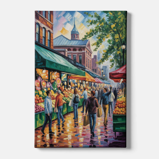 St Lawrence Market Scene - Canvas Wall Art