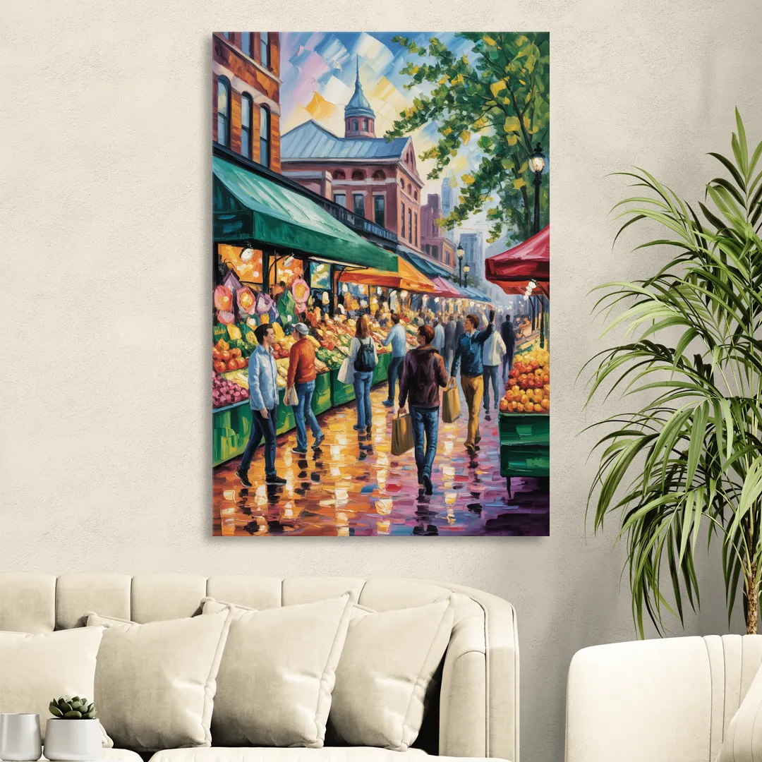 St Lawrence Market Scene Living Room - Canvas Wall Art