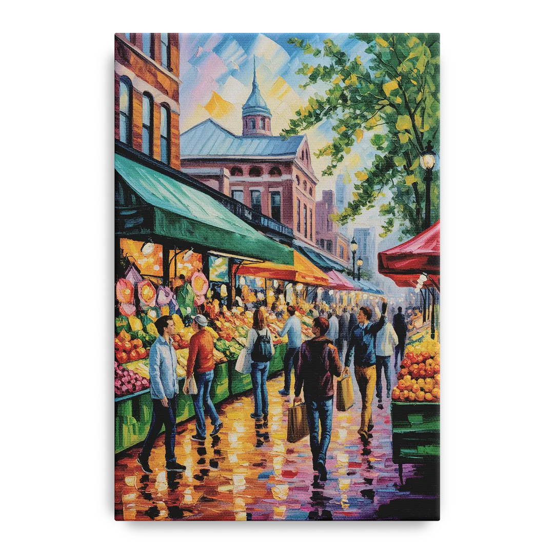 St Lawrence Market Scene Front - Canvas Wall Art