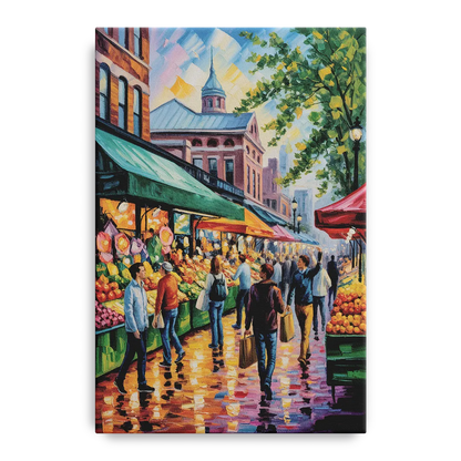 St Lawrence Market Scene Front - Canvas Wall Art