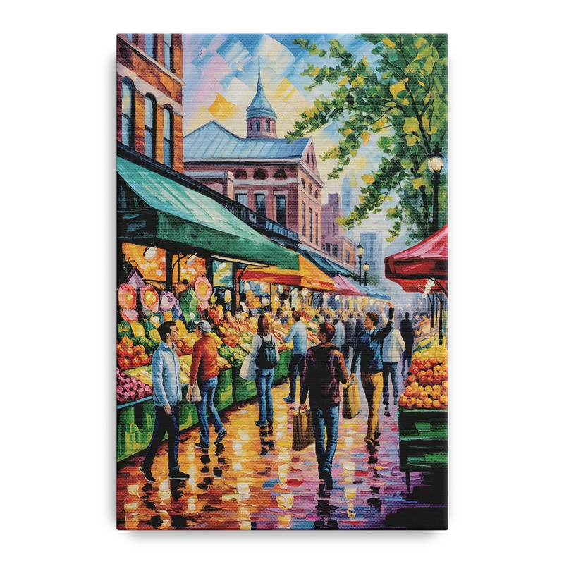 St Lawrence Market Scene Front - Canvas Wall Art