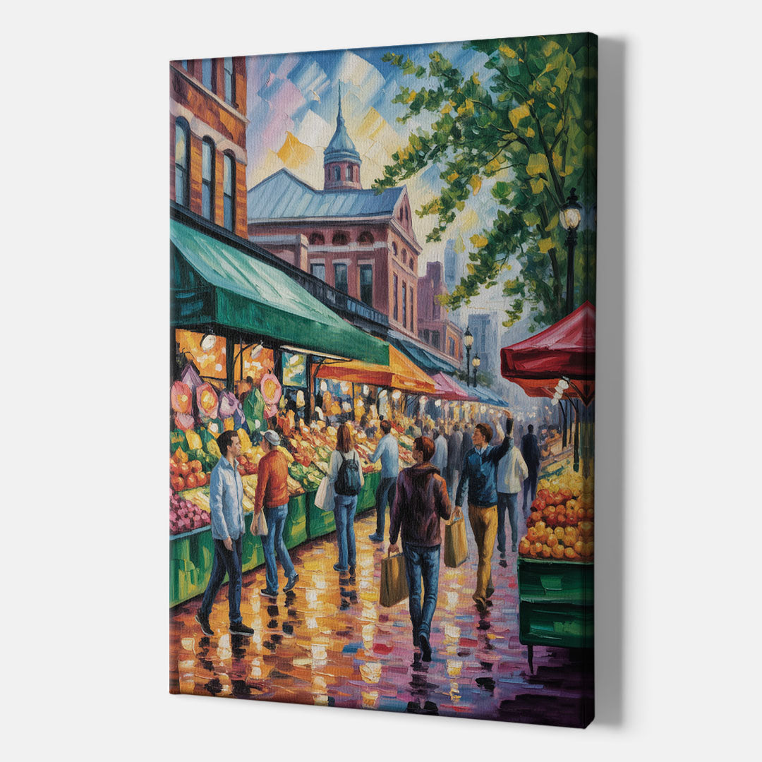 St Lawrence Market Scene - Canvas Print Art Sides