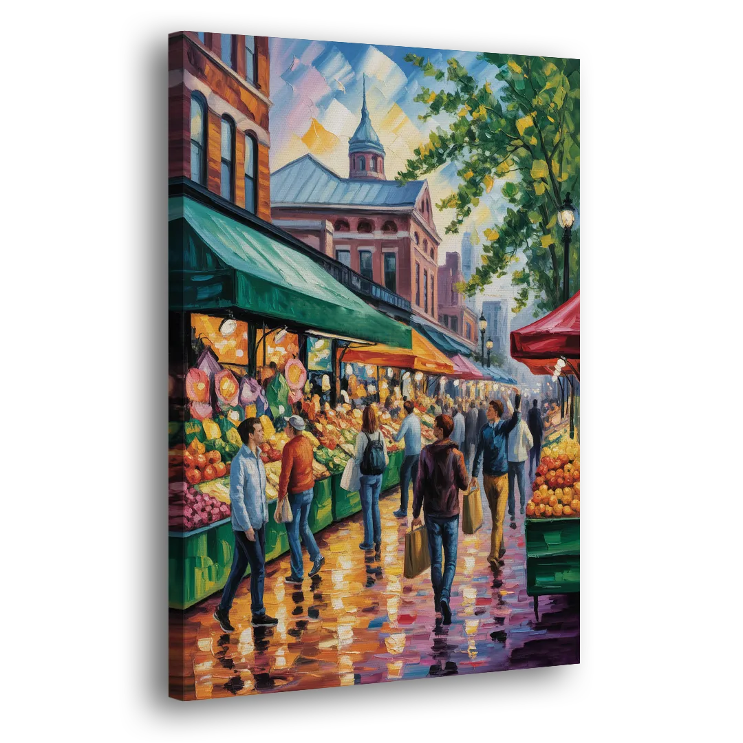St Lawrence Market Scene Side - Canvas Wall Art