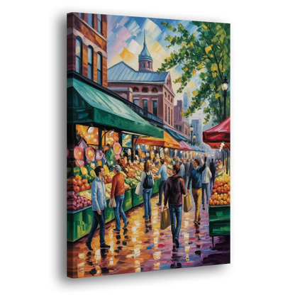 St Lawrence Market Scene Side - Canvas Wall Art
