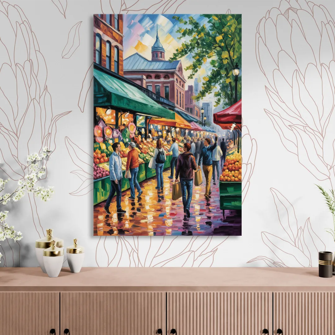 St Lawrence Market Scene Sitting Room - Canvas Wall Art