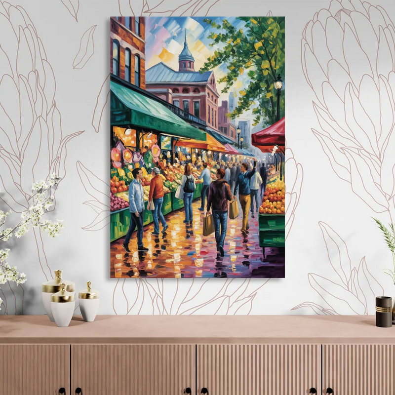 St Lawrence Market Scene Sitting Room - Canvas Wall Art
