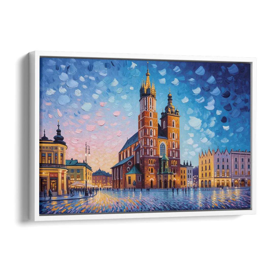 St. Mary's Basilica Side - White Canvas Wall Art