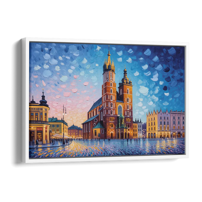 St. Mary's Basilica Side - White Canvas Wall Art