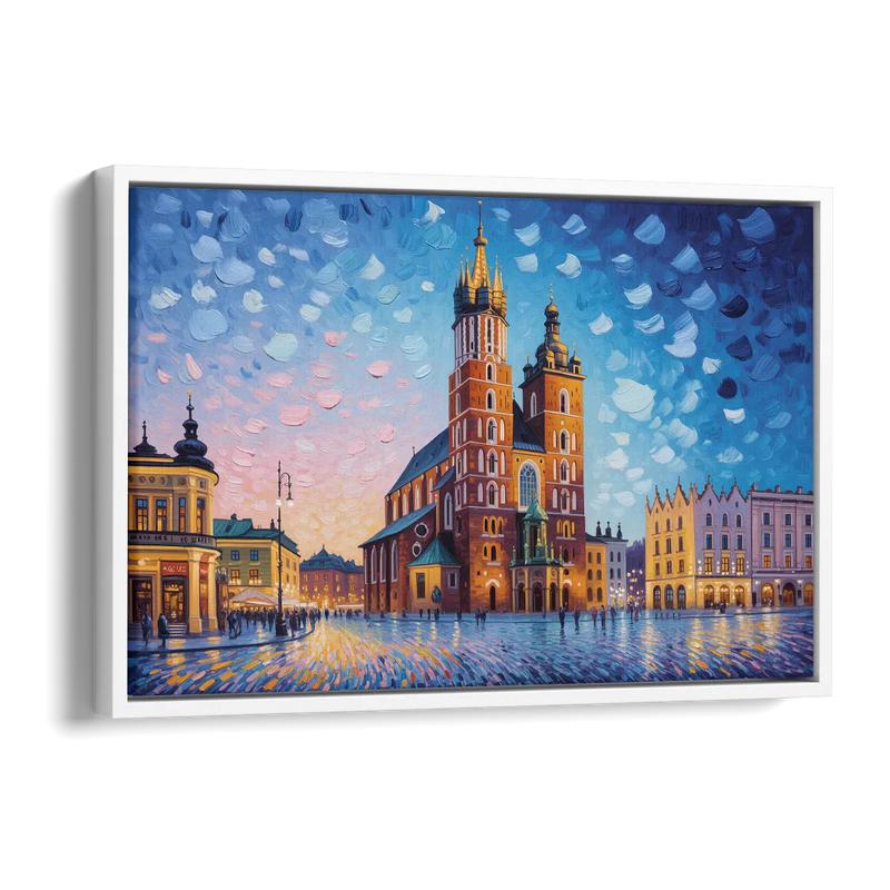 St. Mary's Basilica Side - White Canvas Wall Art