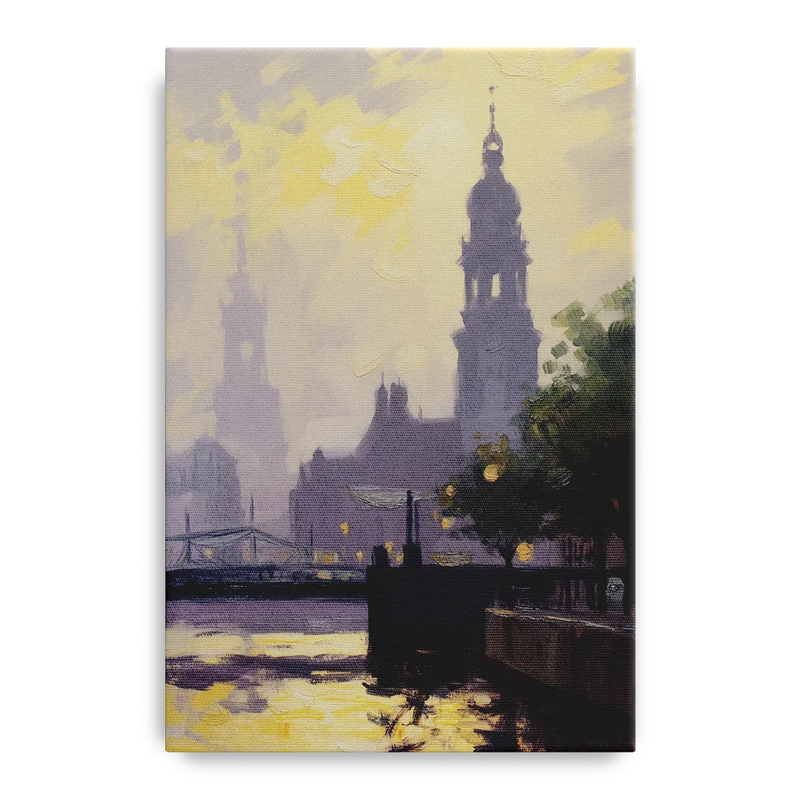 St. Michaelis Silhouette Front - Canvas Wall Art