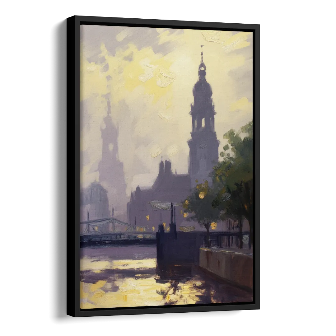 St. Michaelis Silhouette Side - Black Canvas Wall Art