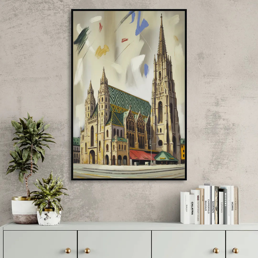 St. Stephen's Majesty Sitting Room - Black Canvas Wall Art