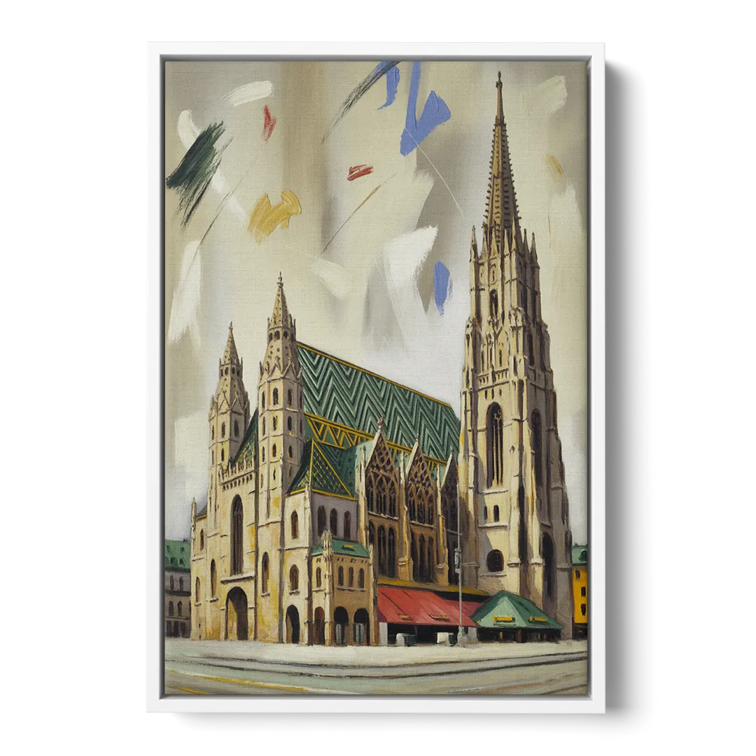 St. Stephen's Majesty Front - White Canvas Wall Art