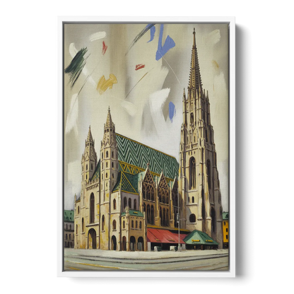 St. Stephen's Majesty Front - White Canvas Wall Art