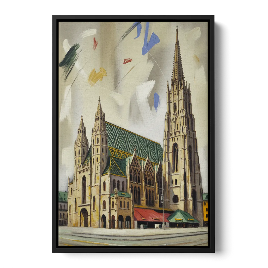 St. Stephen's Majesty Front - Black Canvas Wall Art