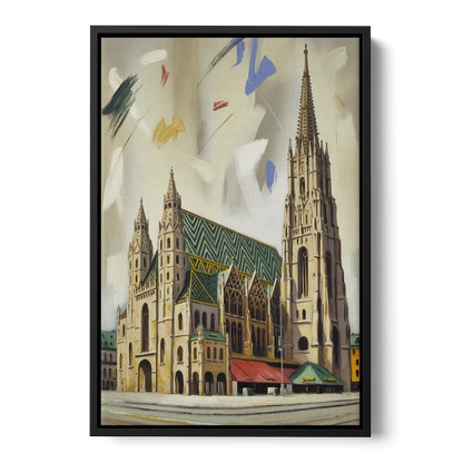 St. Stephen's Majesty Front - Black Canvas Wall Art