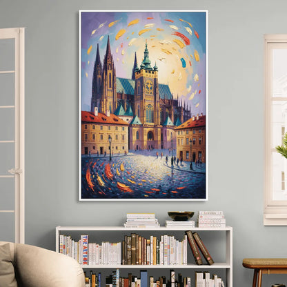 St. Vitus Cathedral Majesty Living Room - White Canvas Wall Art