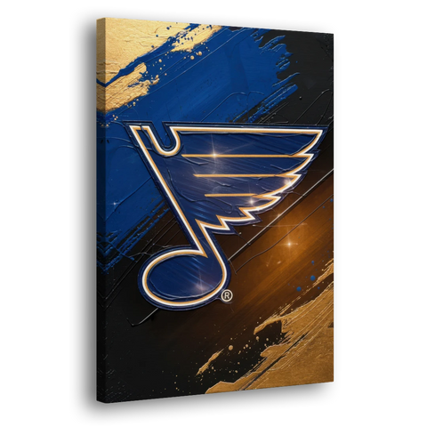 St. Louis Blues Hockey Theme - Canvas Wall Art - Side