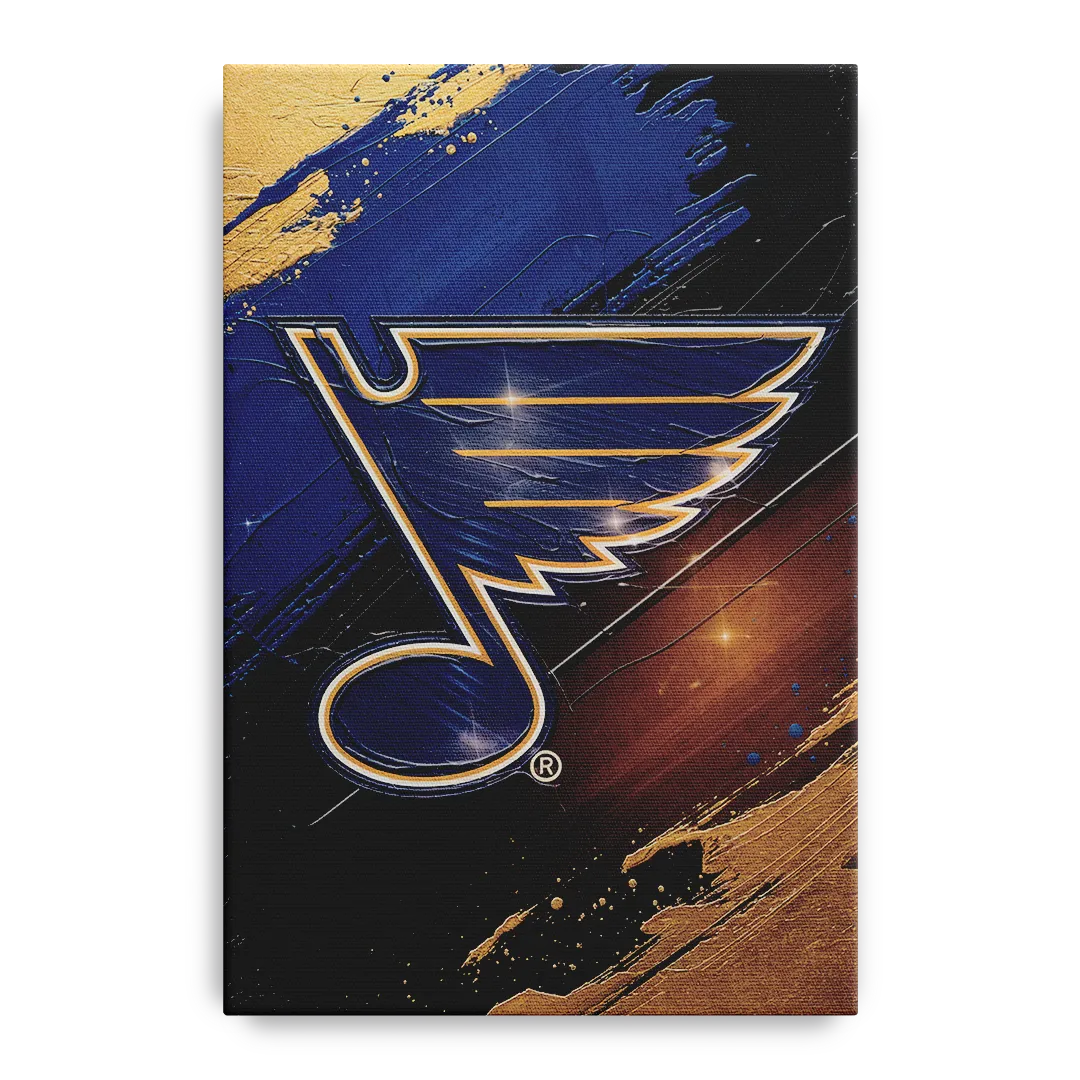 St. Louis Blues Hockey Theme Front - Canvas Wall Art