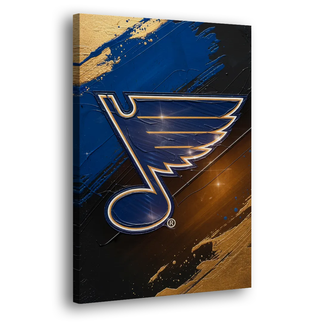 St. Louis Blues Hockey Theme Side - Canvas Wall Art