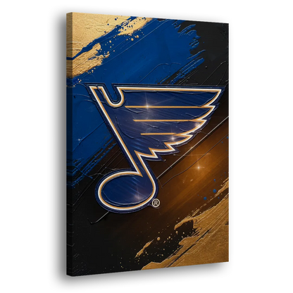 St. Louis Blues Hockey Theme Side - Canvas Wall Art
