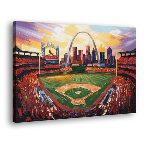 St. Louis Cardinals Busch Stadium - Canvas Wall Art - Side