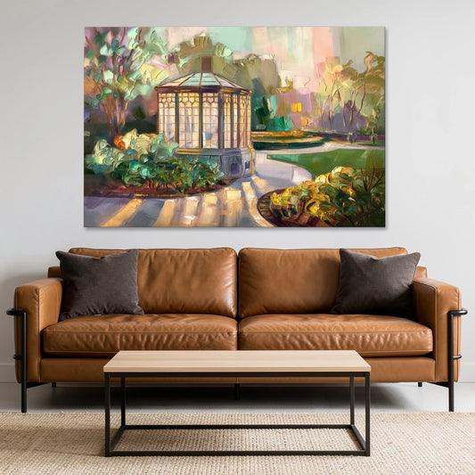 St. Louis Forest Park Landscape - Canvas Wall Art - Sofa - 60x40