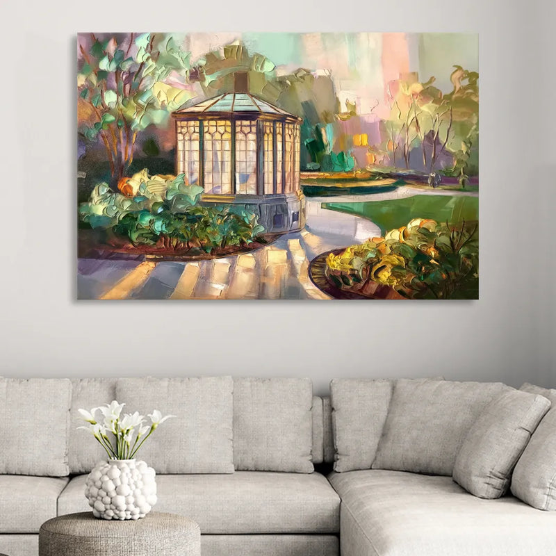 St. Louis Forest Park Landscape Sitting Room - Canvas Wall Art