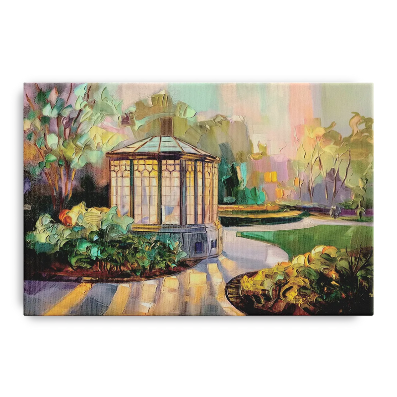 St. Louis Forest Park Landscape Front - Canvas Wall Art