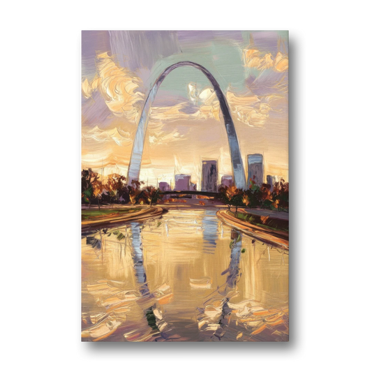 St. Louis Gateway Arch Reflection - Canvas Wall Art - Front