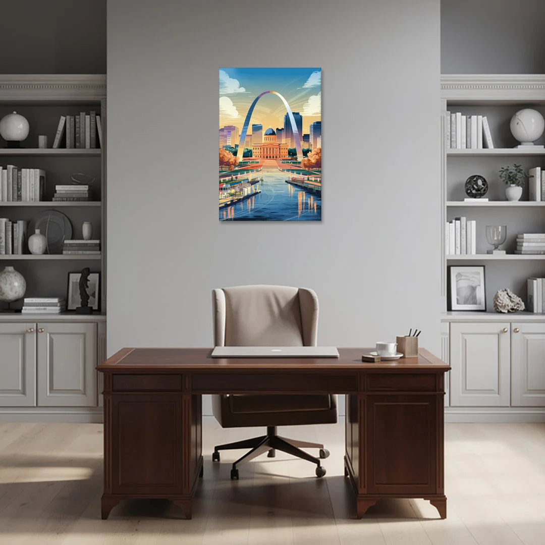 St. Louis Historic Landmarks - Canvas Wall Art - Office - 24x36
