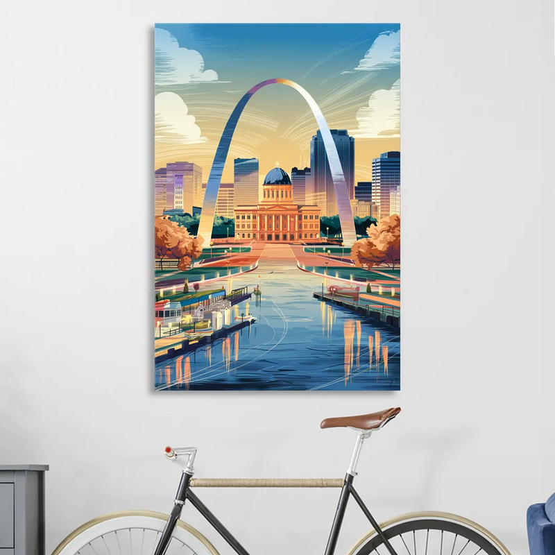 St. Louis Historic Landmarks Sitting Room - Canvas Wall Art