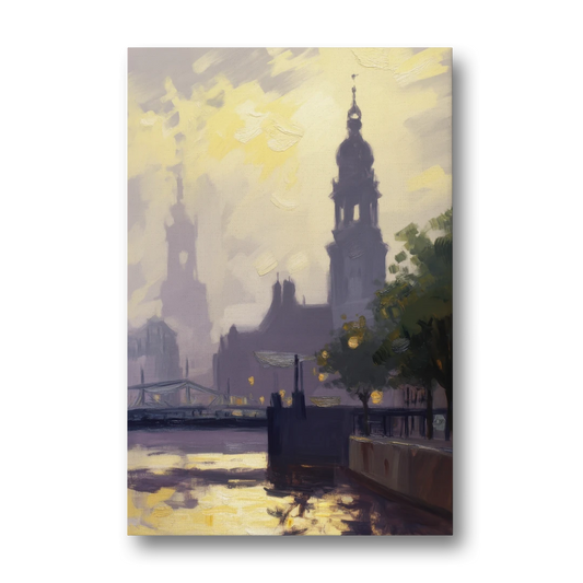 St. Michaelis Silhouette - Canvas Wall Art - Front