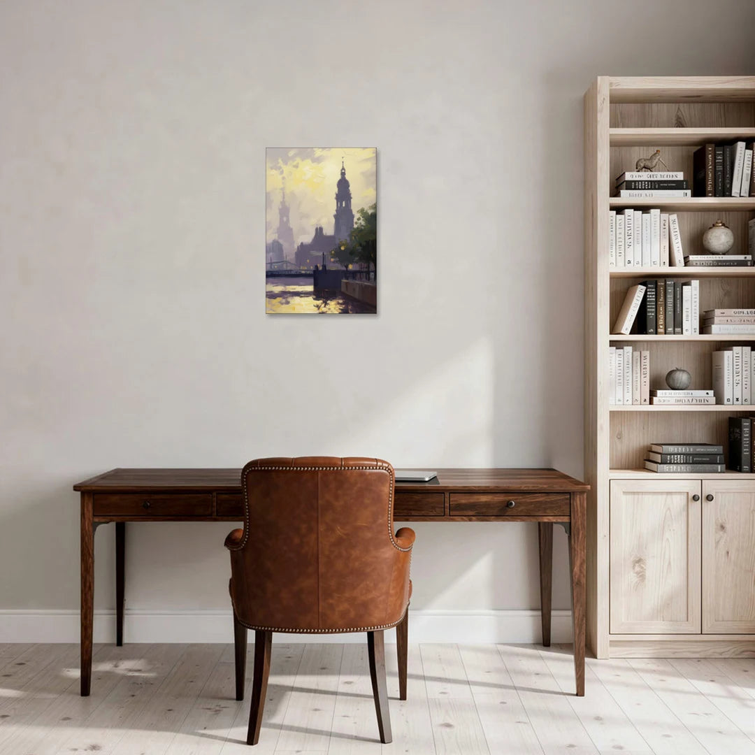 St. Michaelis Silhouette - Canvas Wall Art - Office - 16x24